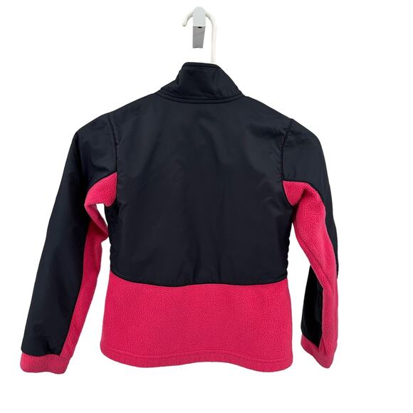 Columbia Jacket Kids 7/8 (Small) Pink/Black Fleece Zip Up Mock Neck Long Sleeve - Picture 3 of 6